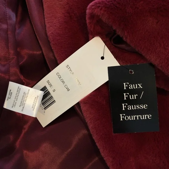 NWT Trina Turk Pink Faux Fur Jacket - Picture 7 of 10